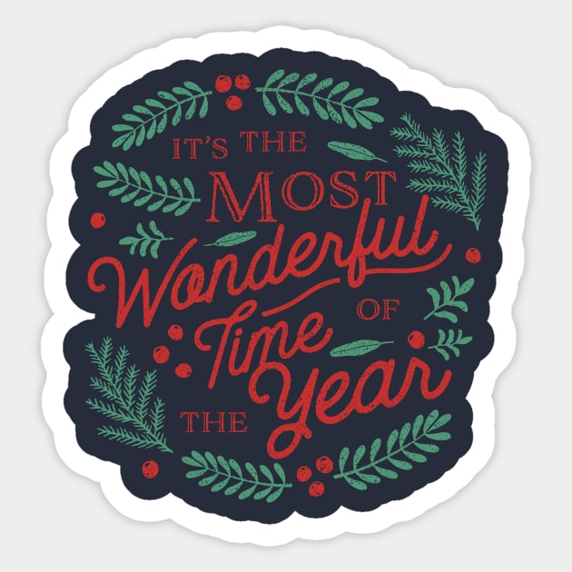 It's The Most Wonderful Time Of The Year Christmas Jumper Sticker by ShirtHappens